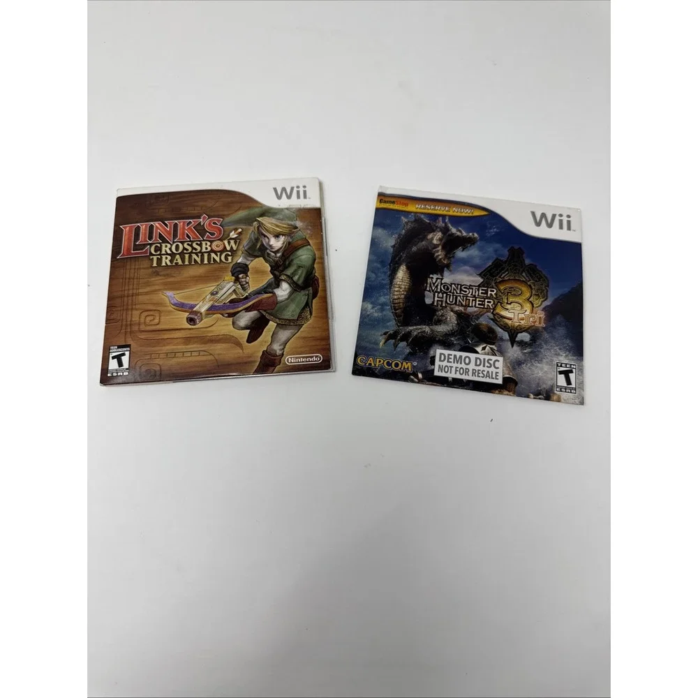 Link's Crossbow Training (Nintendo Wii)‎ w/ Manual & Monster Hunter 3 Demo Disc